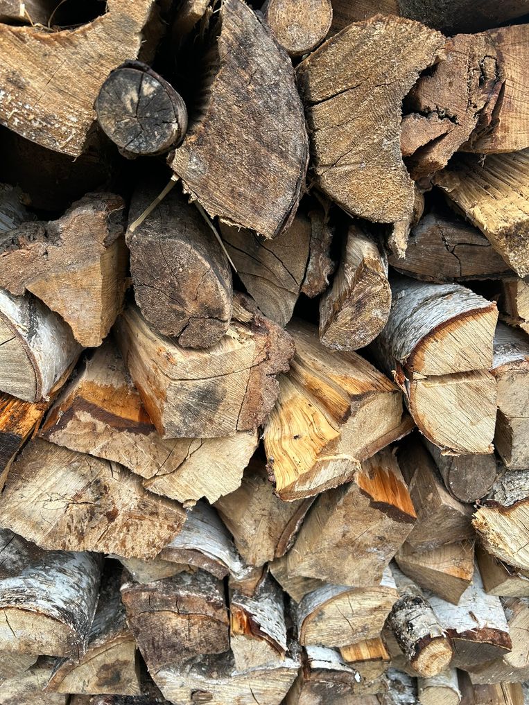 Gehacktes Brennholz